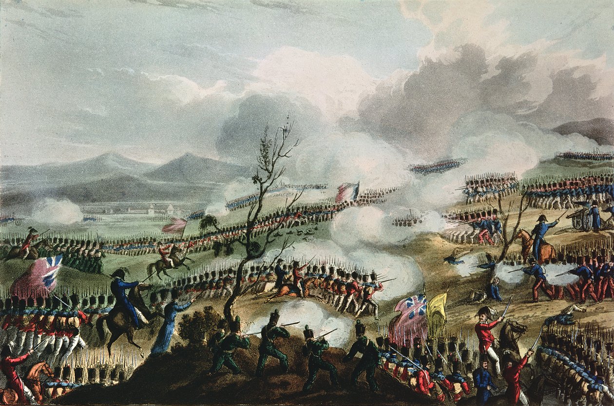 Slag bij Nivelle, 10 november 1813, gegraveerd door Thomas Sutherland, 1813 door William Heath