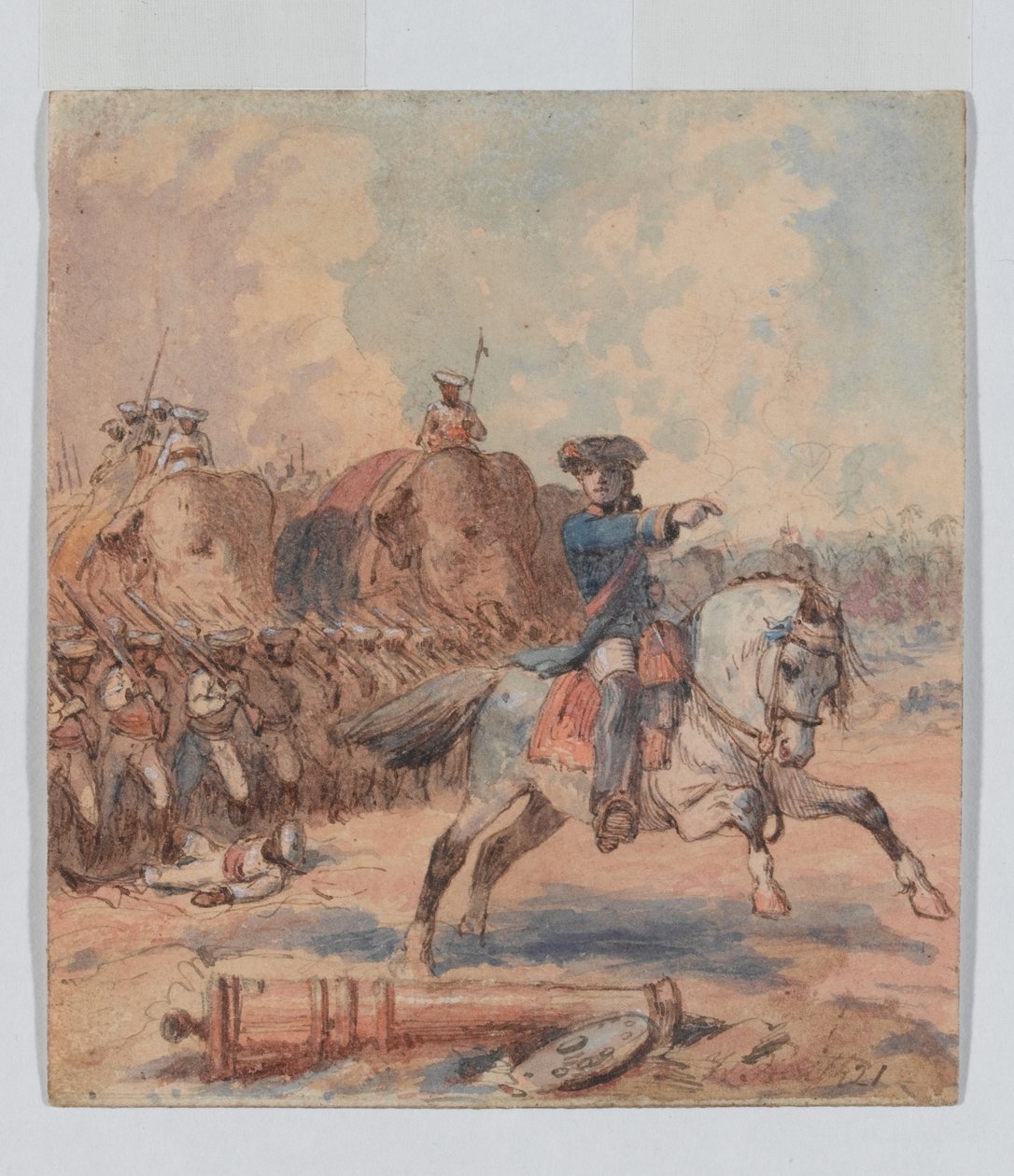 Clive bij Plassey (1757), circa 1821 door William Heath