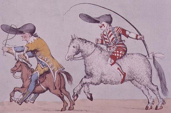 Joseph Grimaldi als de clown 