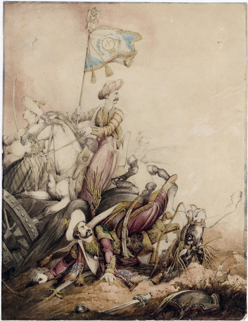 Mamelukse vaandeldrager in gevecht door William Heath