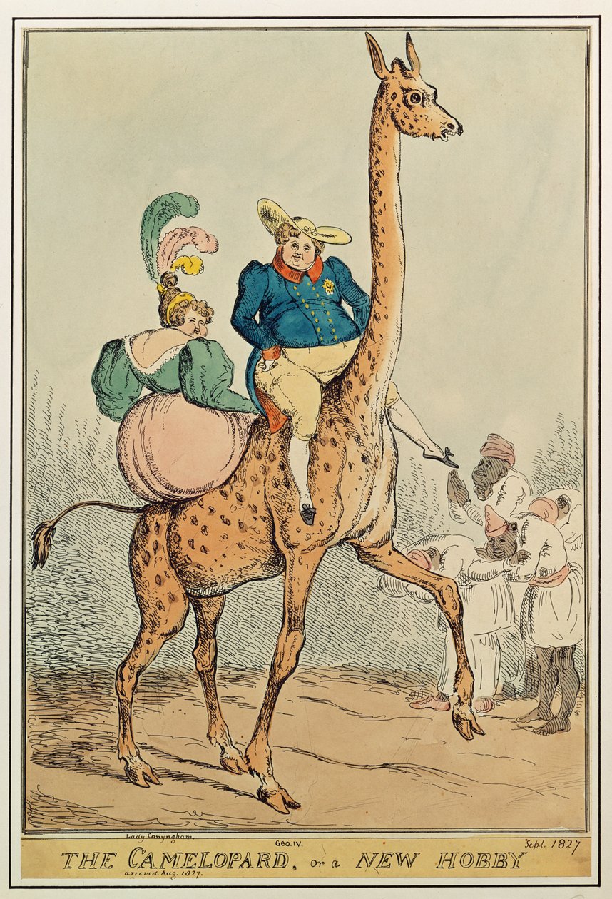 De Camelopard, of een nieuwe hobby, 1827 door William Heath
