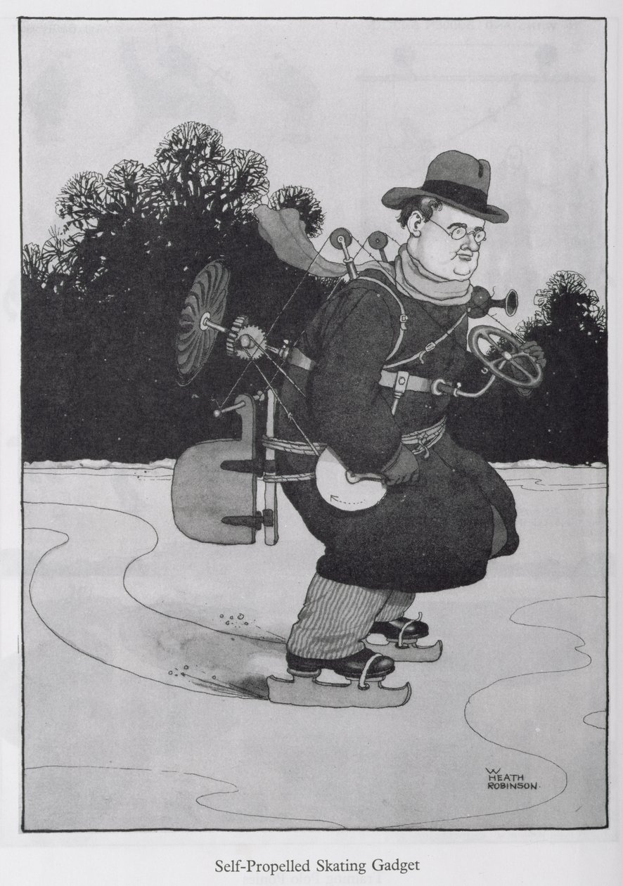 Zelfrijdende schaats gadget, illustratie uit 