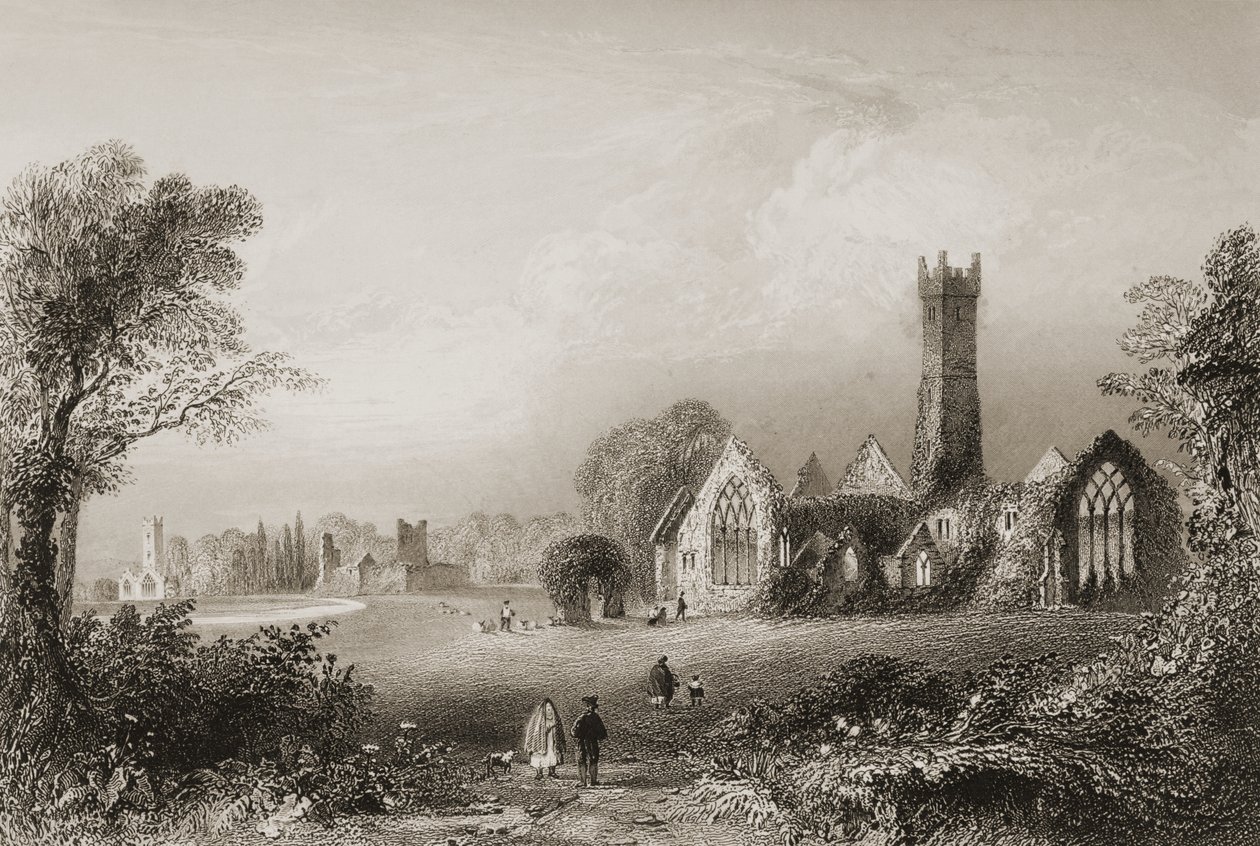 Augustijner Abdij in Adare, County Limerick, Ierland, uit 