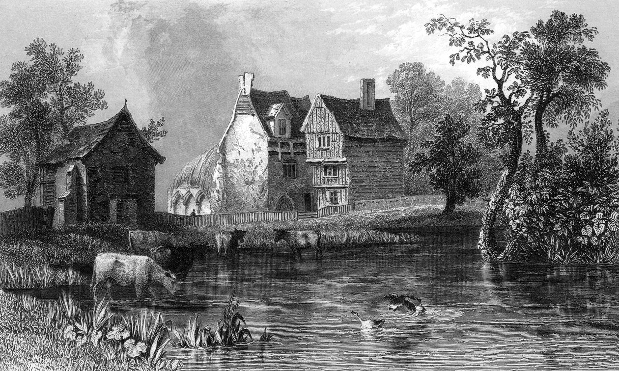 Beleigh Abbey, nabij Maldon, Essex door William Henry Bartlett