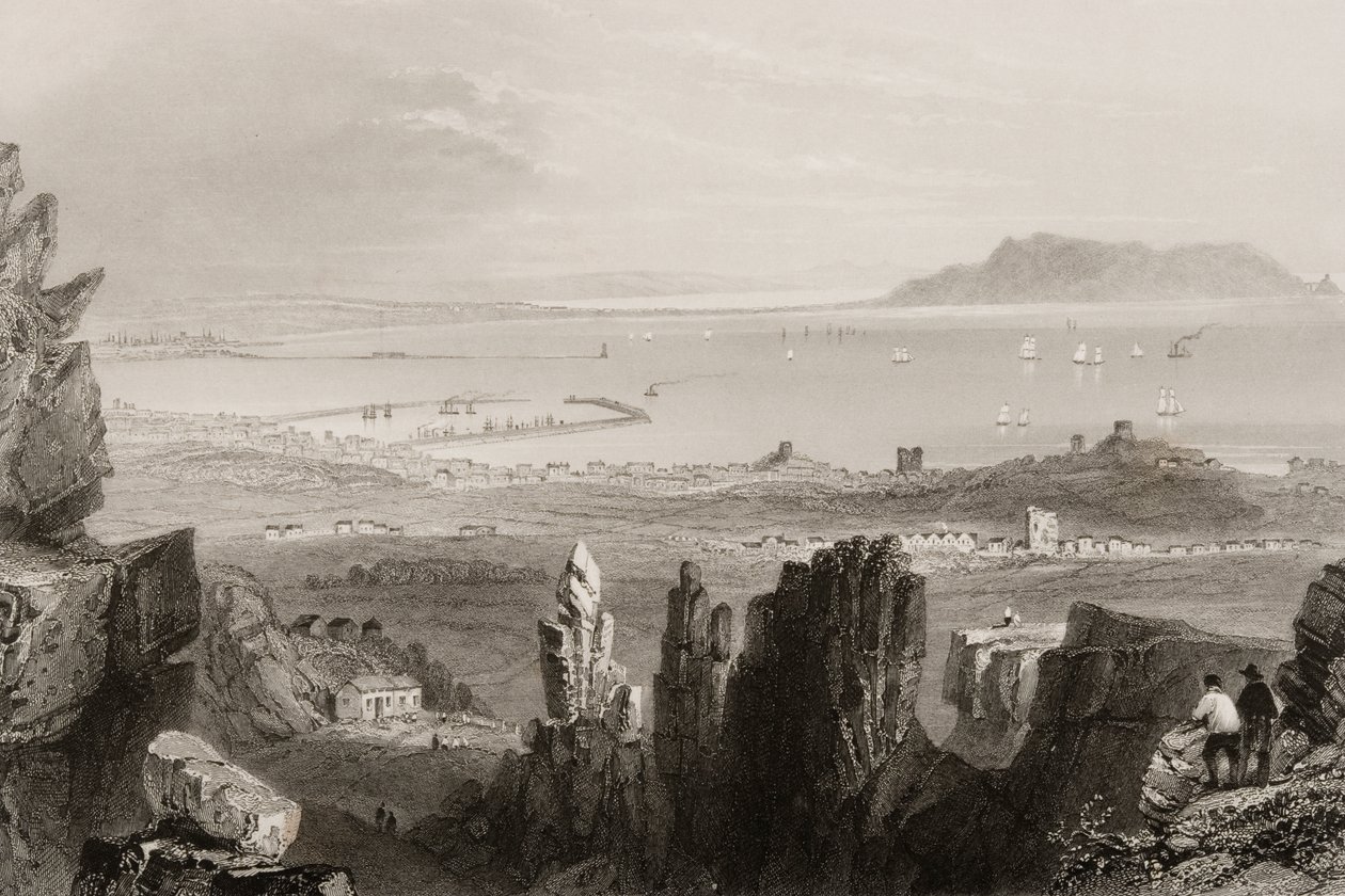 Dublin Bay vanaf Kingstown Quarries, uit 