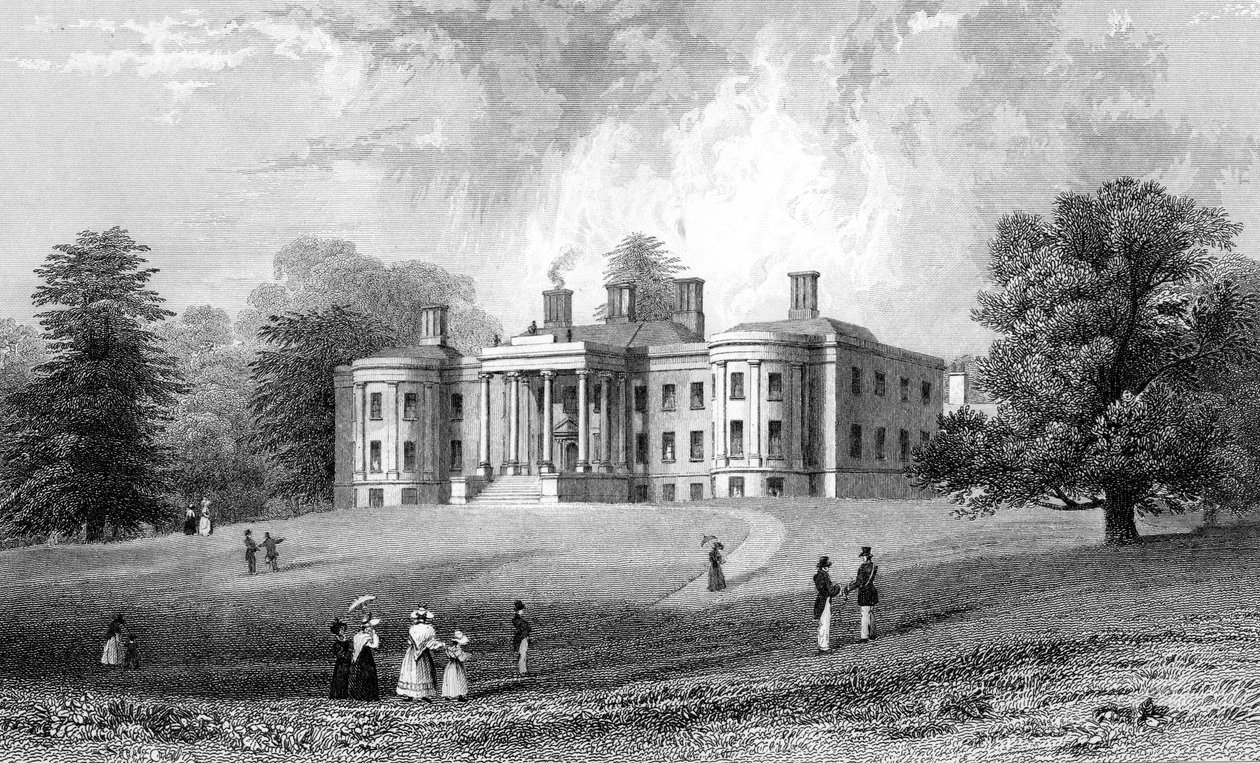 Felix Hall, Essex, gegraveerd door Henry Adlard, 1833 door William Henry Bartlett