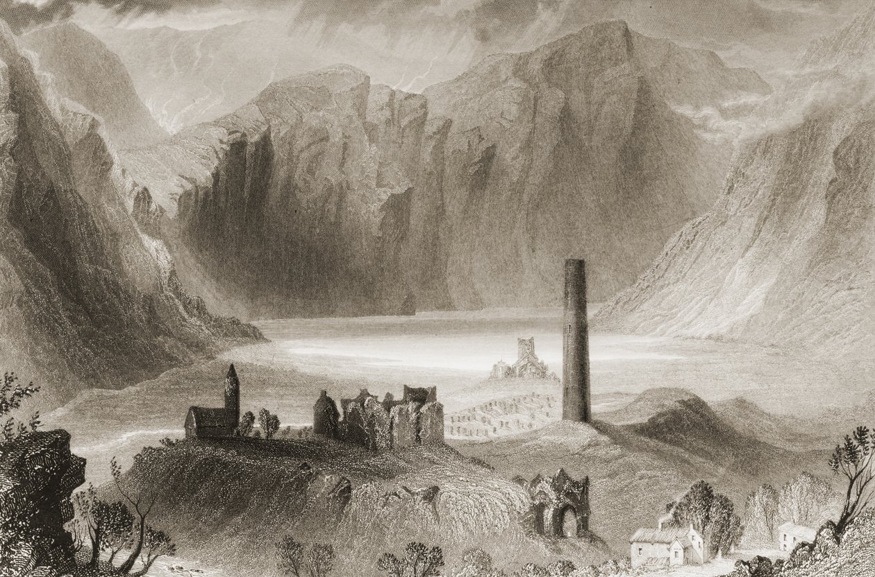Glendalough, County Wicklow, Ierland, uit 