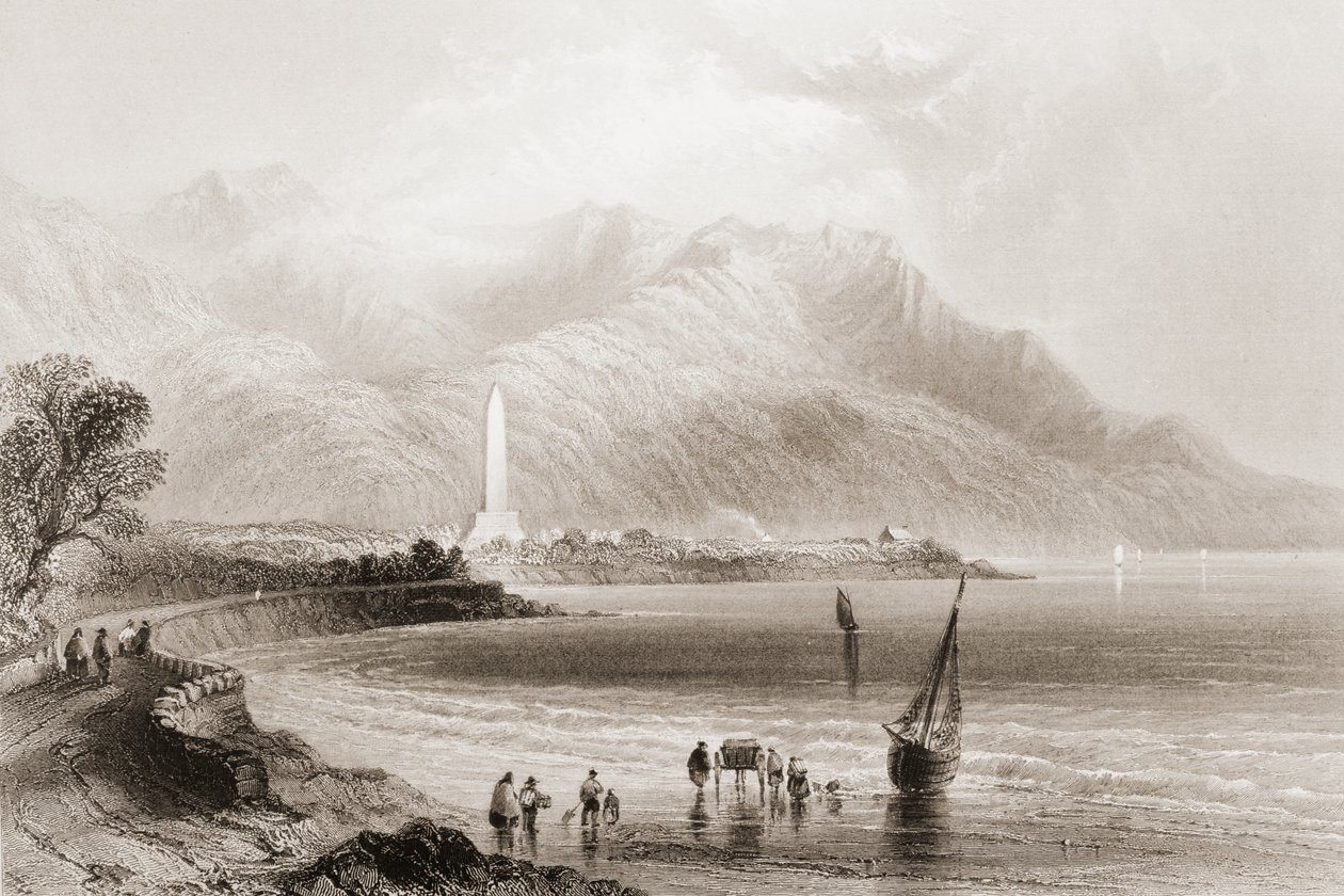 Monument voor generaal Ross in Rosstrevor, County Down, Noord-Ierland, uit 