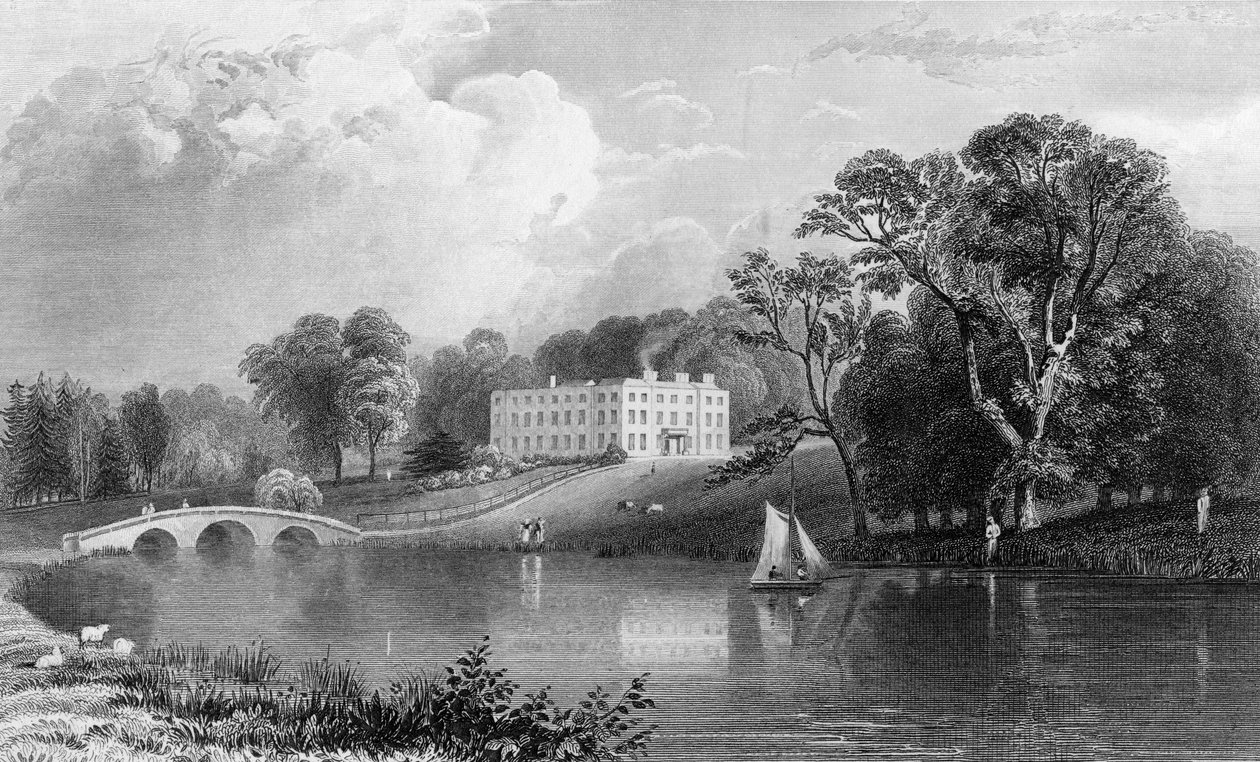 Rivenhall Place, Essex, gegraveerd door John Carr Armytage, 1831 door William Henry Bartlett