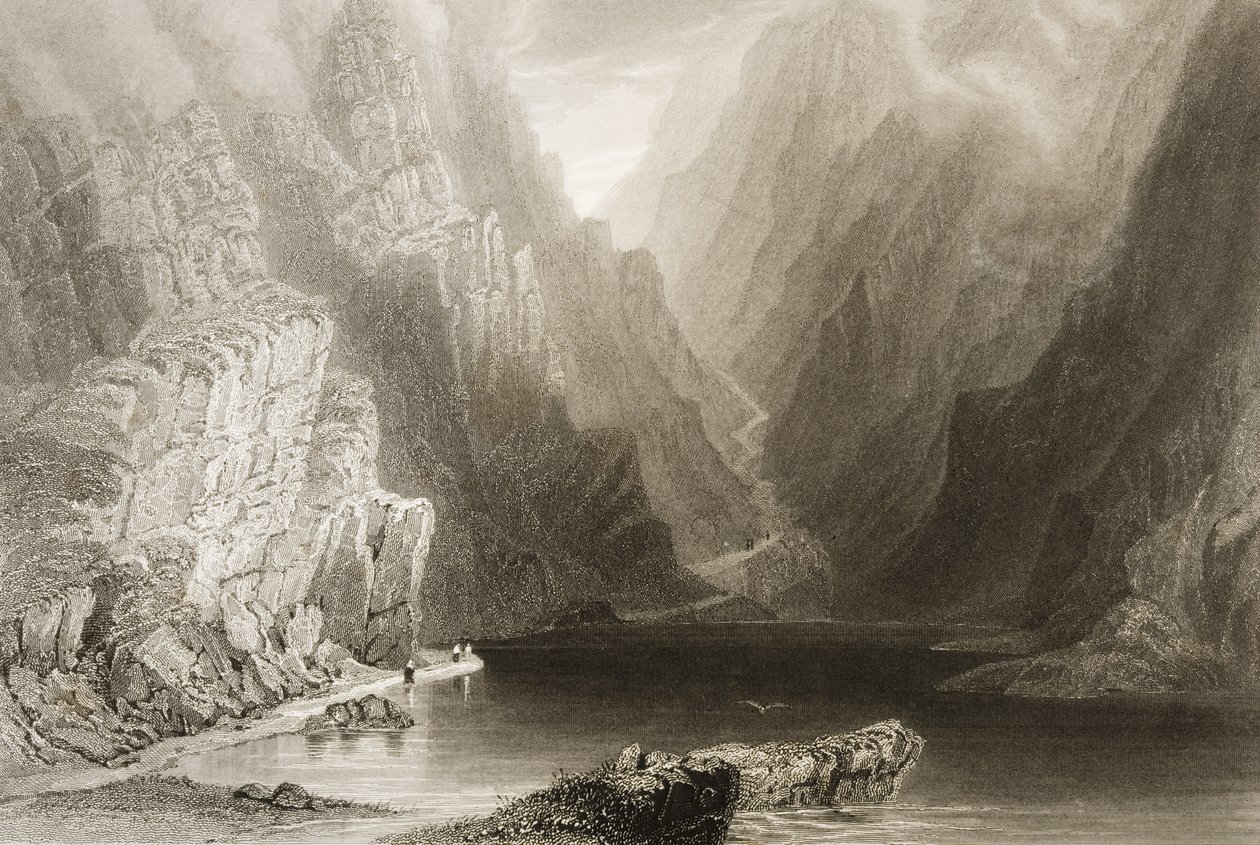 De Kloof van Dunloe, County Killarney, Ierland, uit 