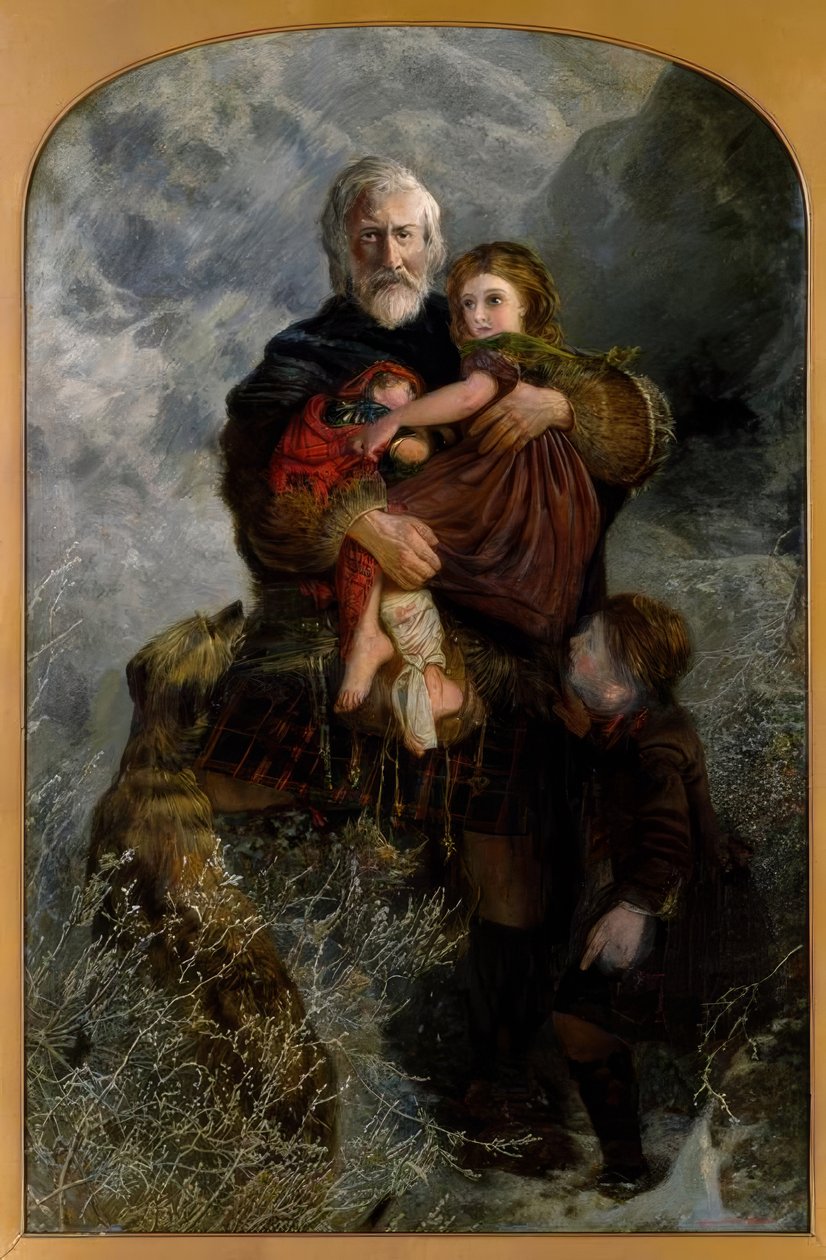 Bloedbad van Glencoe, vluchtelingen door William Henry Fisk
