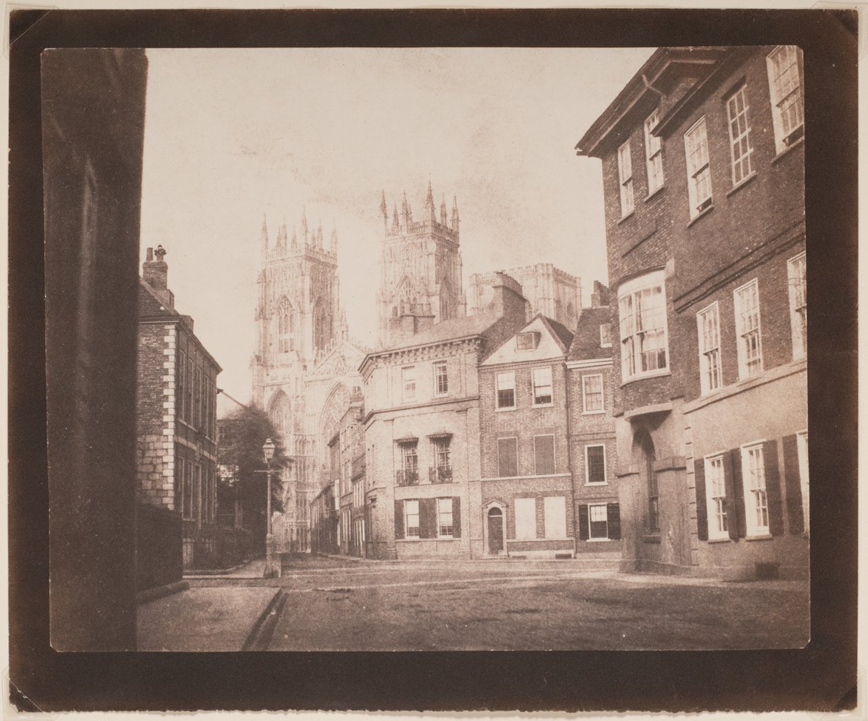 Een tafereel in York - York Minster vanaf Lop Lane door William Henry Fox Talbot
