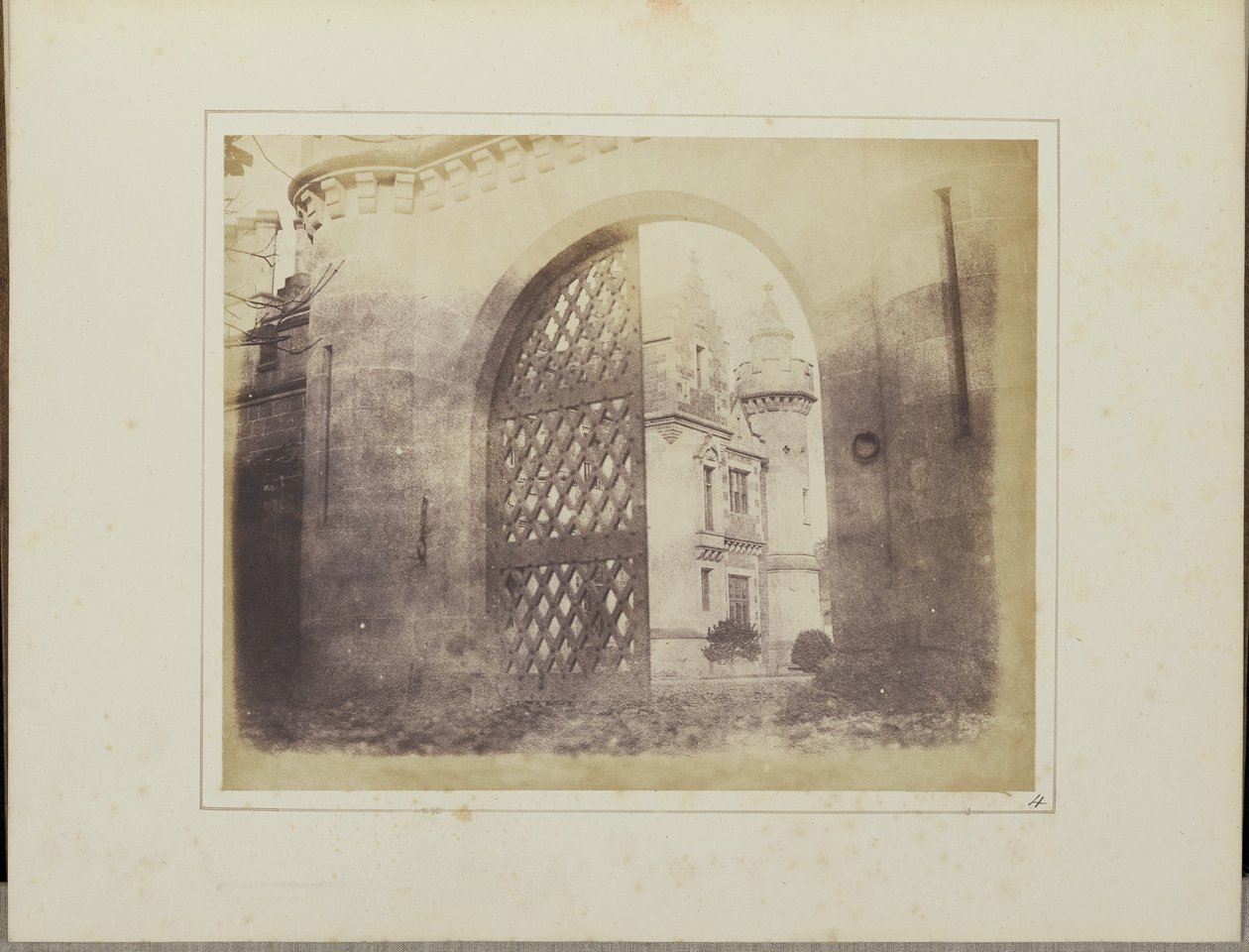 Toegangspoort, Abbotsford door William Henry Fox Talbot