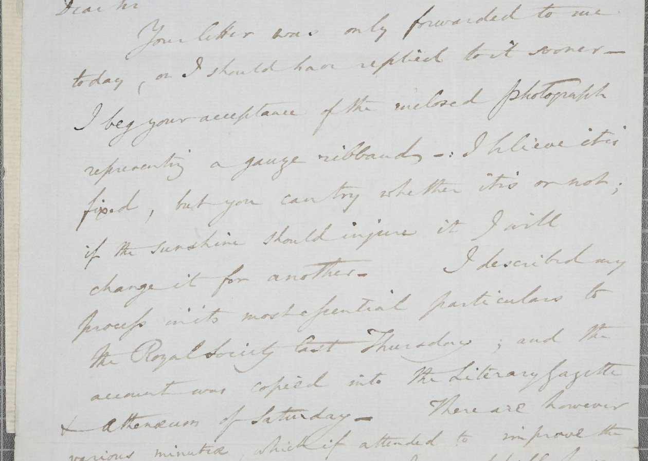 Ondertekende brief van William Henry Fox Talbot aan James David Forbes door William Henry Fox Talbot