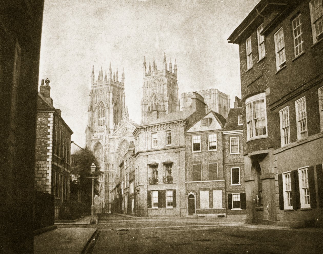 Westfront, York Minster, vanaf Lendall Street door William Henry Fox Talbot