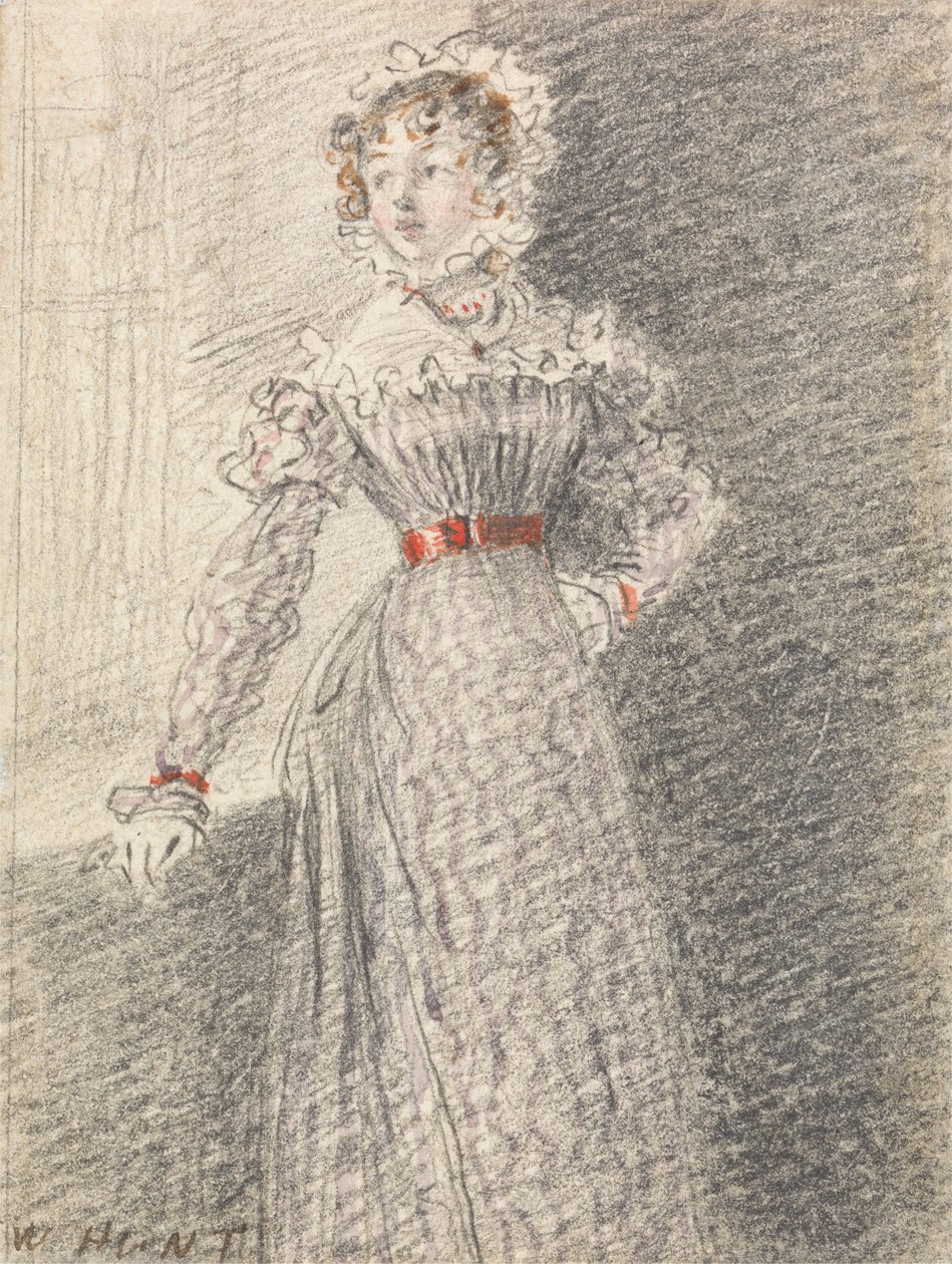 Meisje met een rode riem door William Henry Hunt