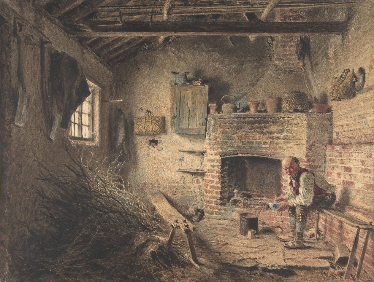 Het Ontbijt van de Houthakker De Maaltijd van de Takkenverzamelaar, ca. 1832-34 door William Henry Hunt
