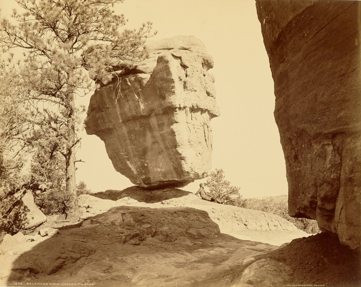 Balanced Rock, Garden of the Gods door William Henry Jackson