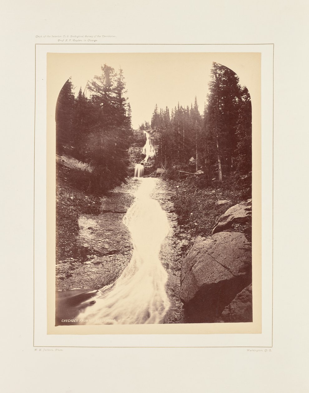 Waterval van Mount Blackmore door William Henry Jackson