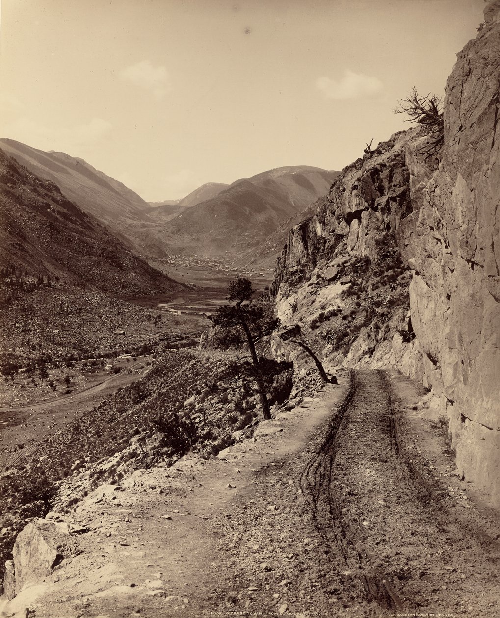 Georgetown, Colorado, vanaf Democratic Mountain door William Henry Jackson