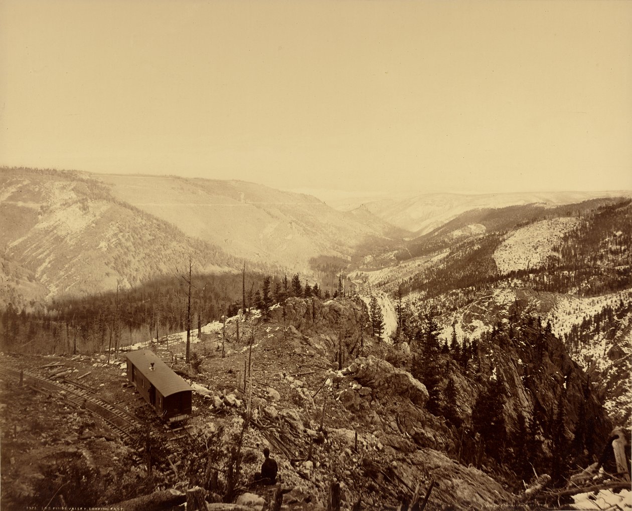 Los Pinos Valley, kijkend naar het oosten door William Henry Jackson