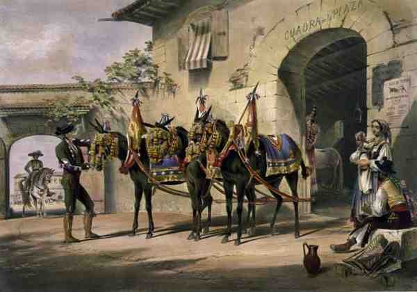 De muilezels van de Plaza de Toros door William Henry Lake Price