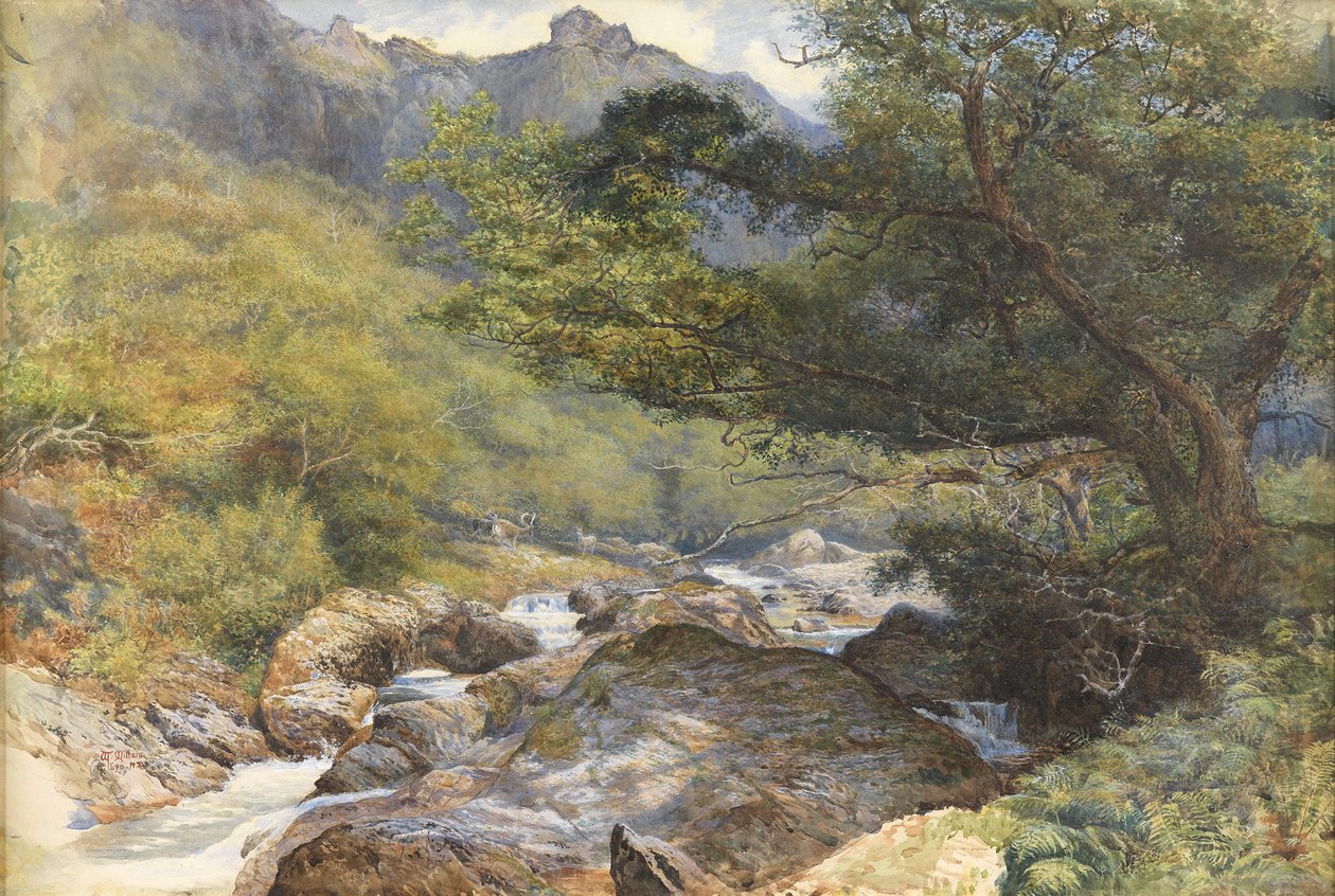 Aan de Lyn, Noord-Devon door William Henry Millais