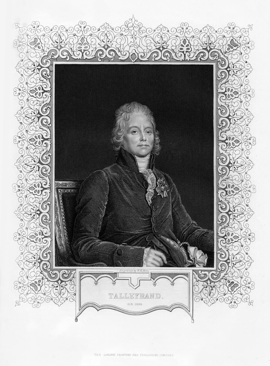 Charles Maurice de Talleyrand-Perigord, Franse diplomaat, 19e eeuw door William Henry Mote