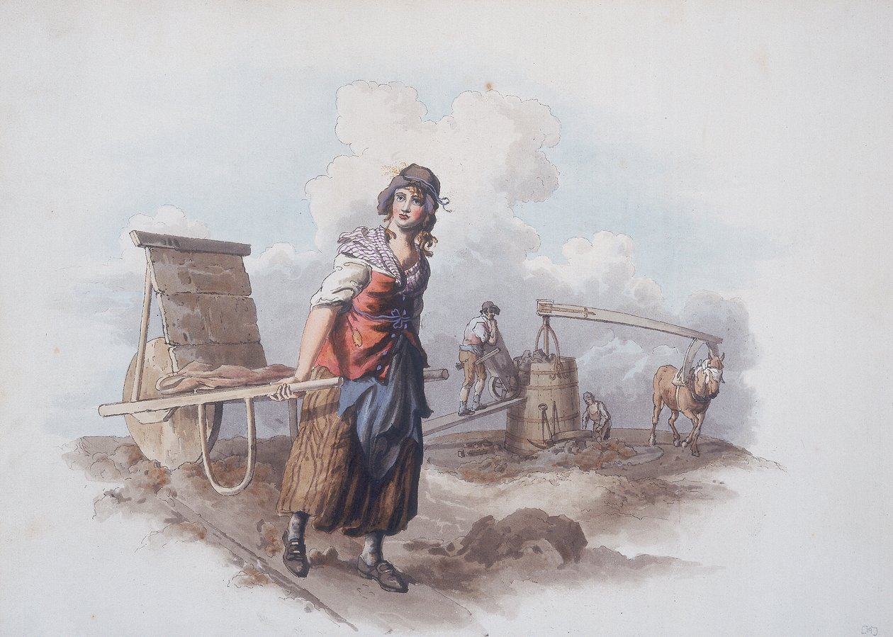 Baksteenmaker, 1808 door William Henry Pyne