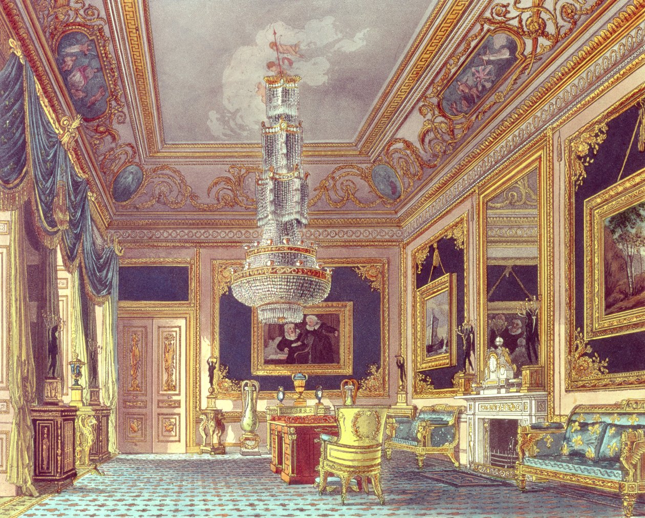De Blauwe Fluwelen Kamer, Carlton House uit Pyne