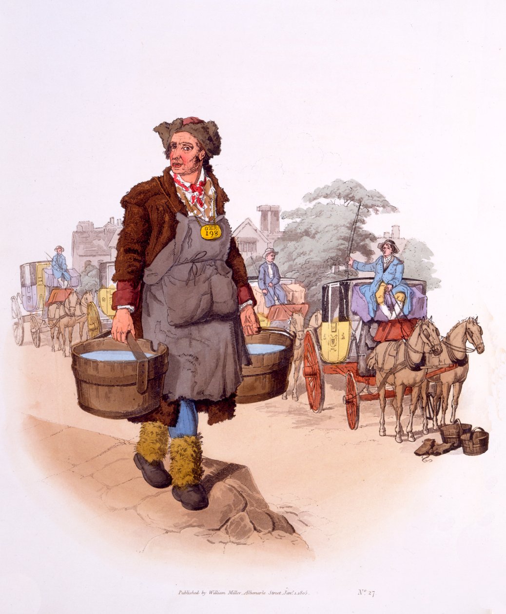 Waterdrager met zijn vergunning GR 198 (Georgius Rex), uit 