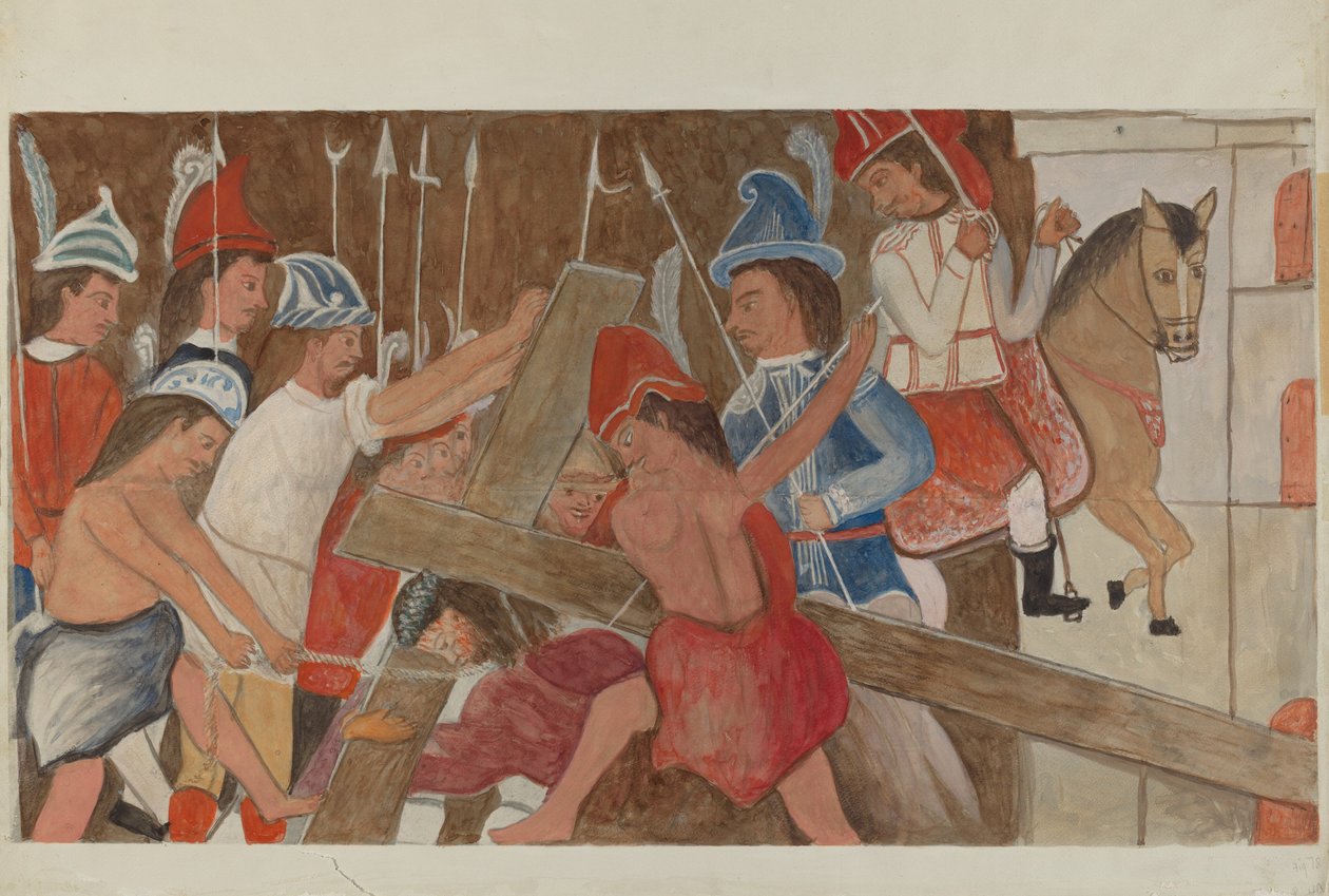 Kruiswegstatie nr. 3: Jezus valt voor de eerste keer, ca. 1936 door William Herbert