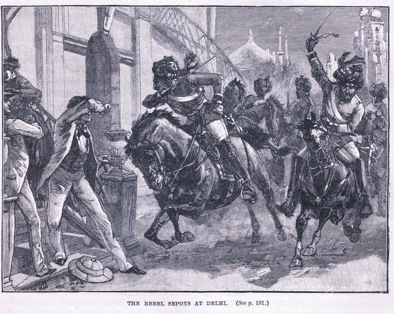 De opstandige Sepoys in Delhi 1857 AD door William Heysham Overend