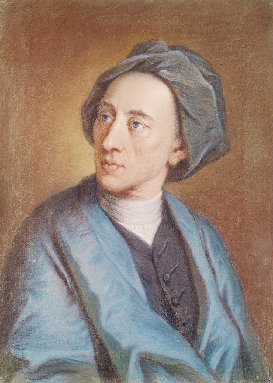 Portret van Alexander Pope (1688-1744), ca. 1739-84 door William Hoare