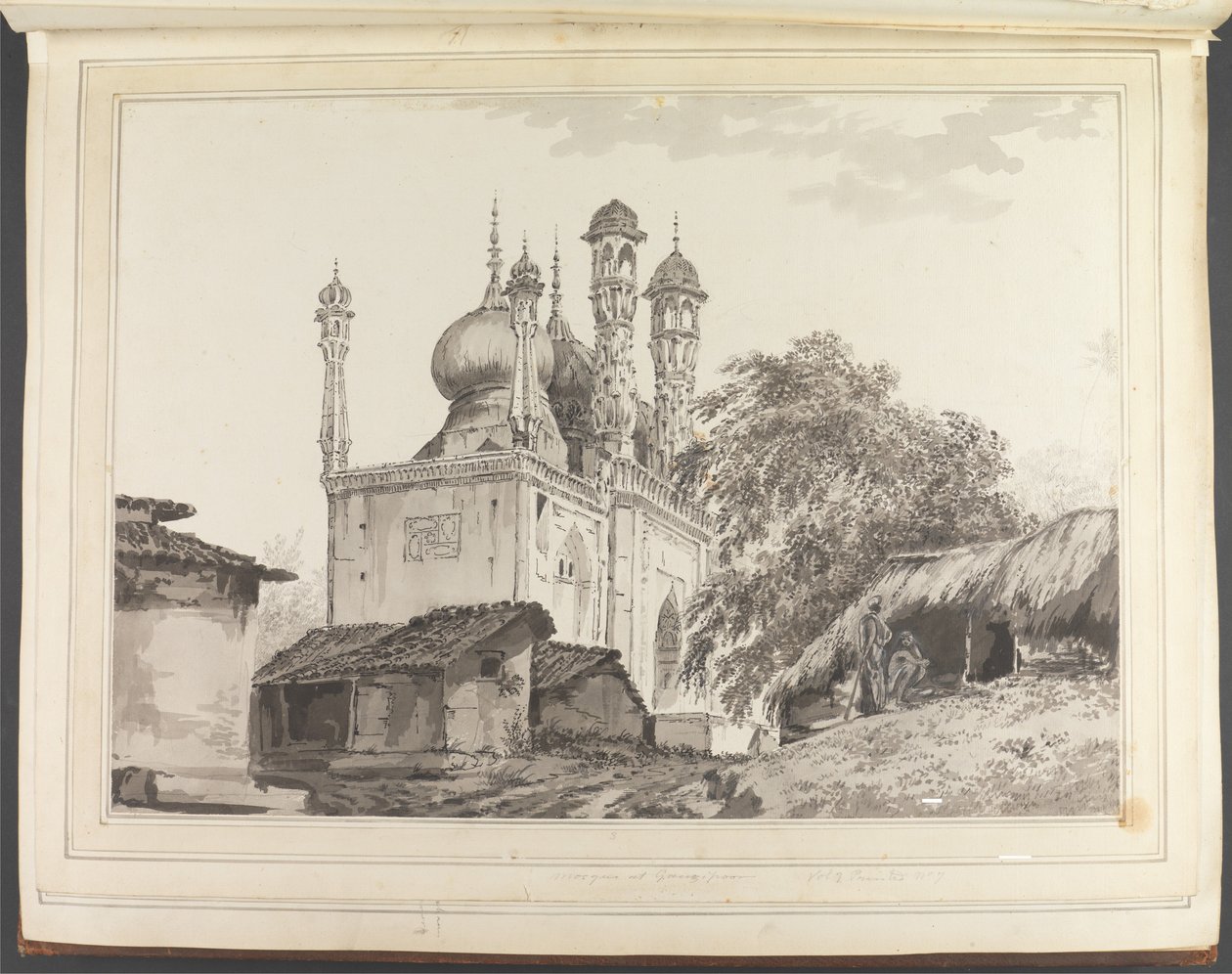 Een moskee in Gazipoor [Ghazipur] door William Hodges