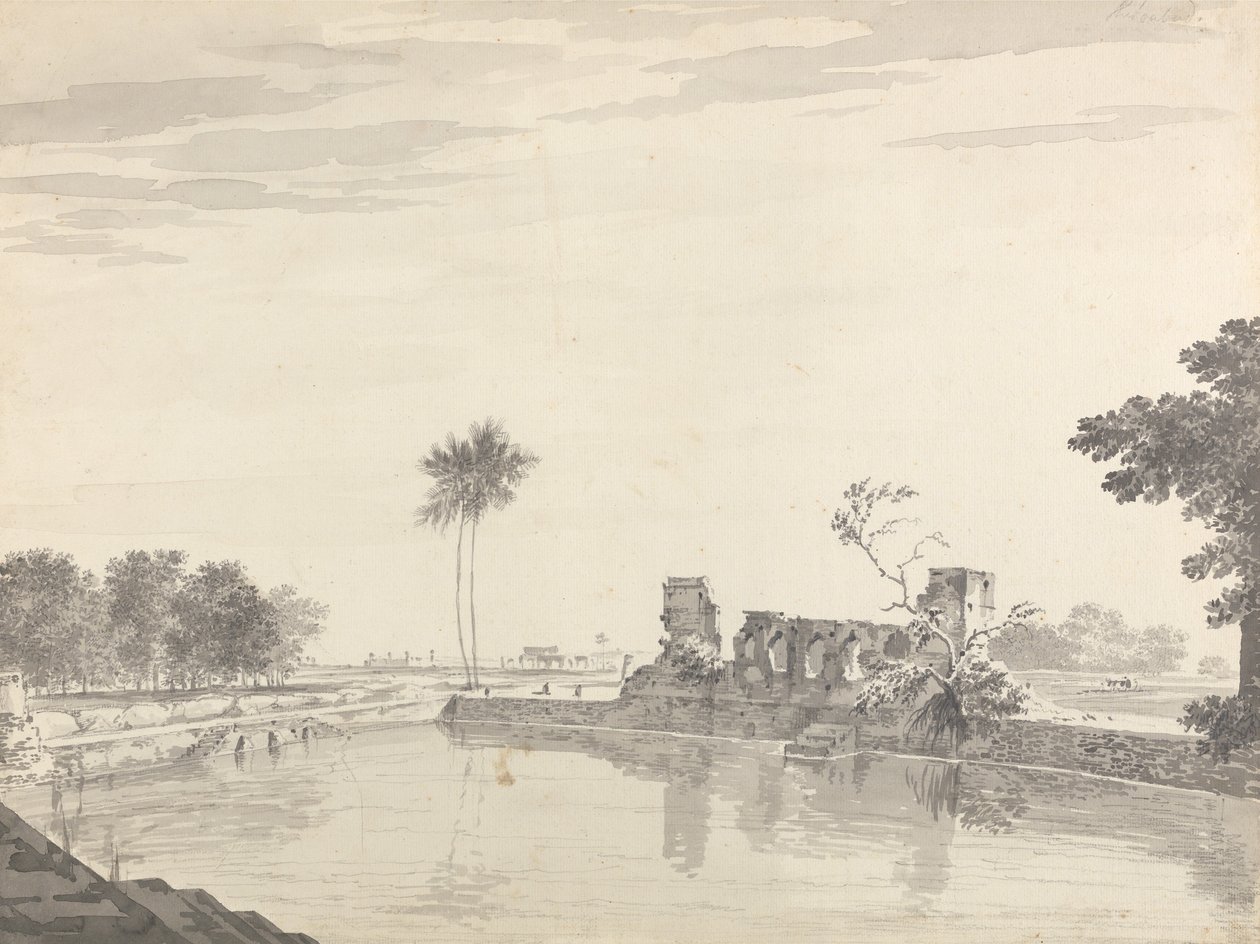 Gezicht op Shekoabad [Shikohabad] door William Hodges