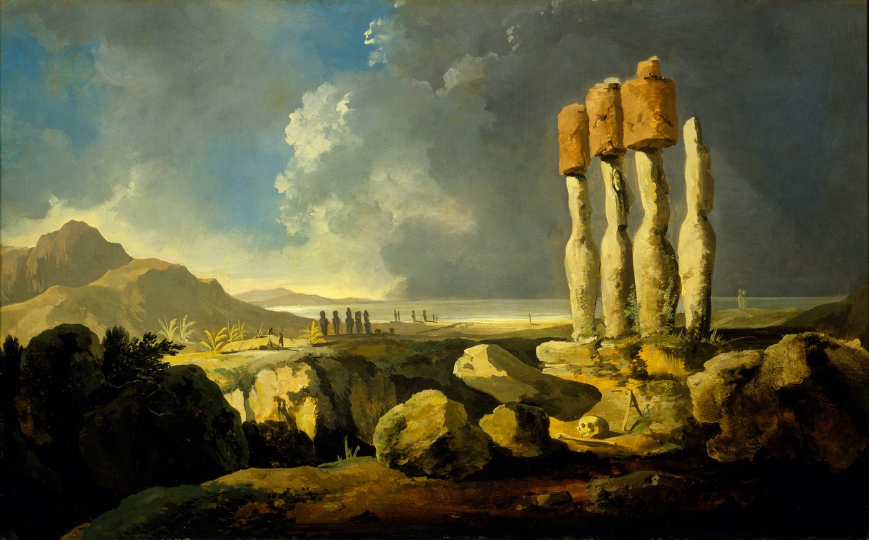 Monumenten op Paaseiland, ca. 1776 door William Hodges