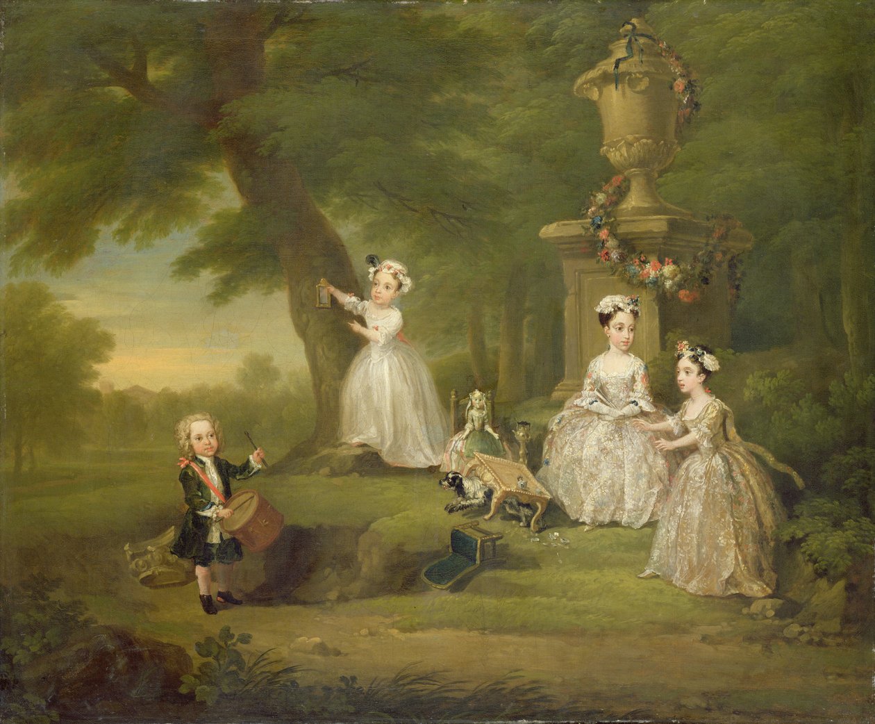 Een Kinder Thee Party door William Hogarth