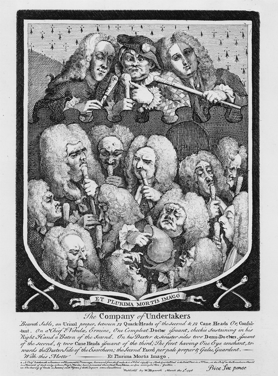 Een consultatie van artsen, 1736 door William Hogarth
