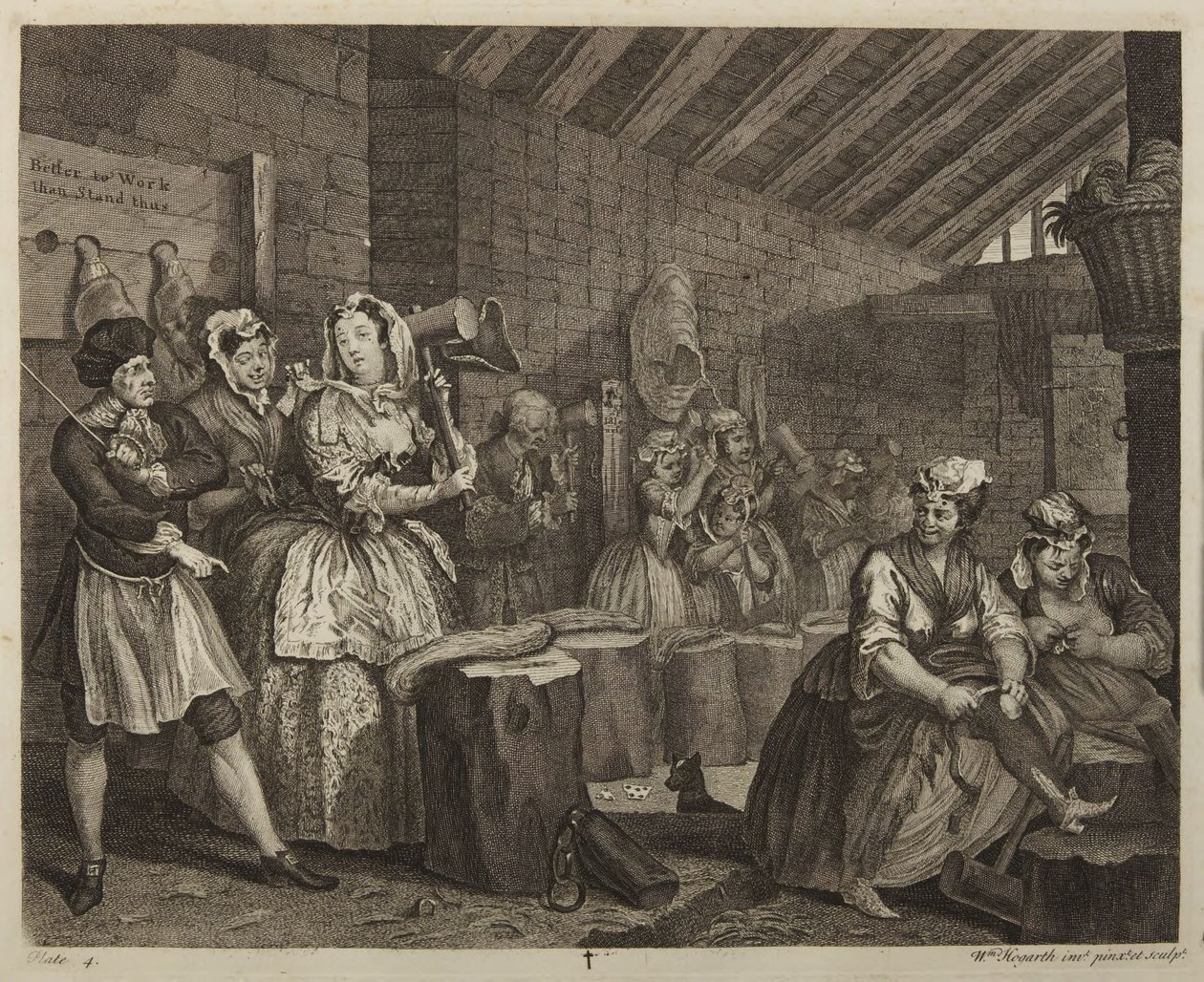 De levensloop van een hoer, plaat 4 door William Hogarth