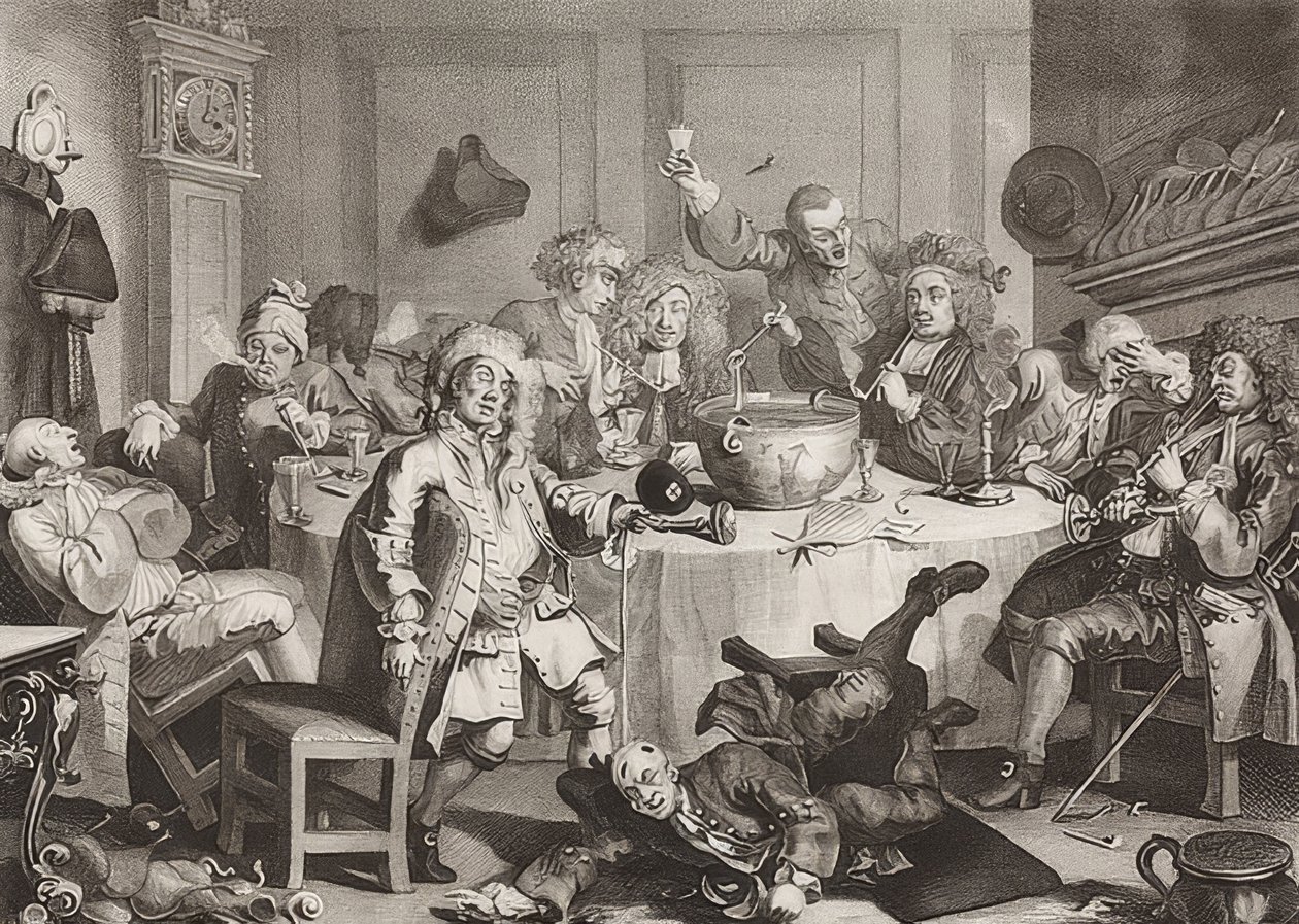 Een moderne middernachtelijke conversatie door William Hogarth