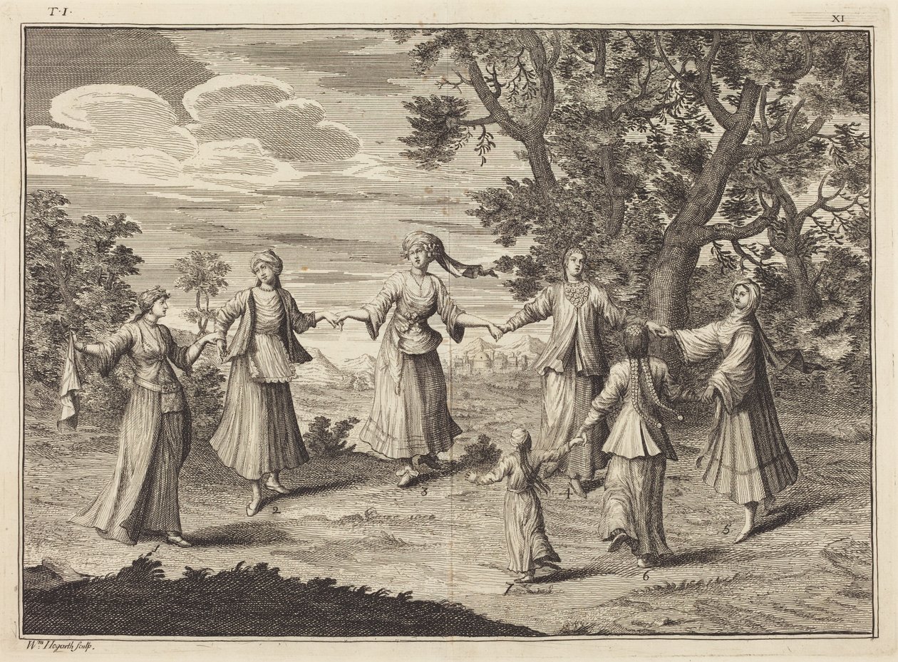 Een inheemse dans door William Hogarth