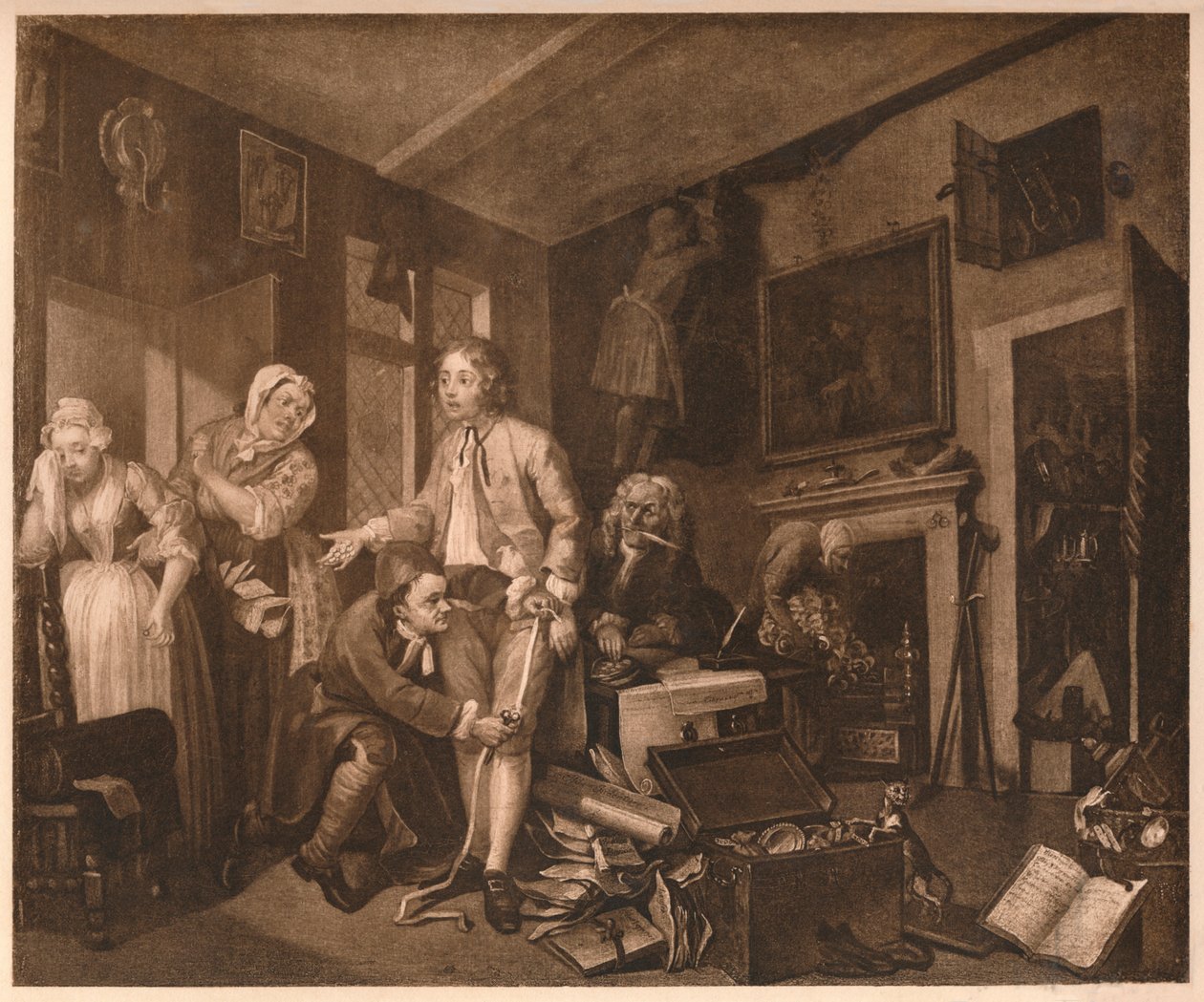 A Rakes Progress, scène I door William Hogarth