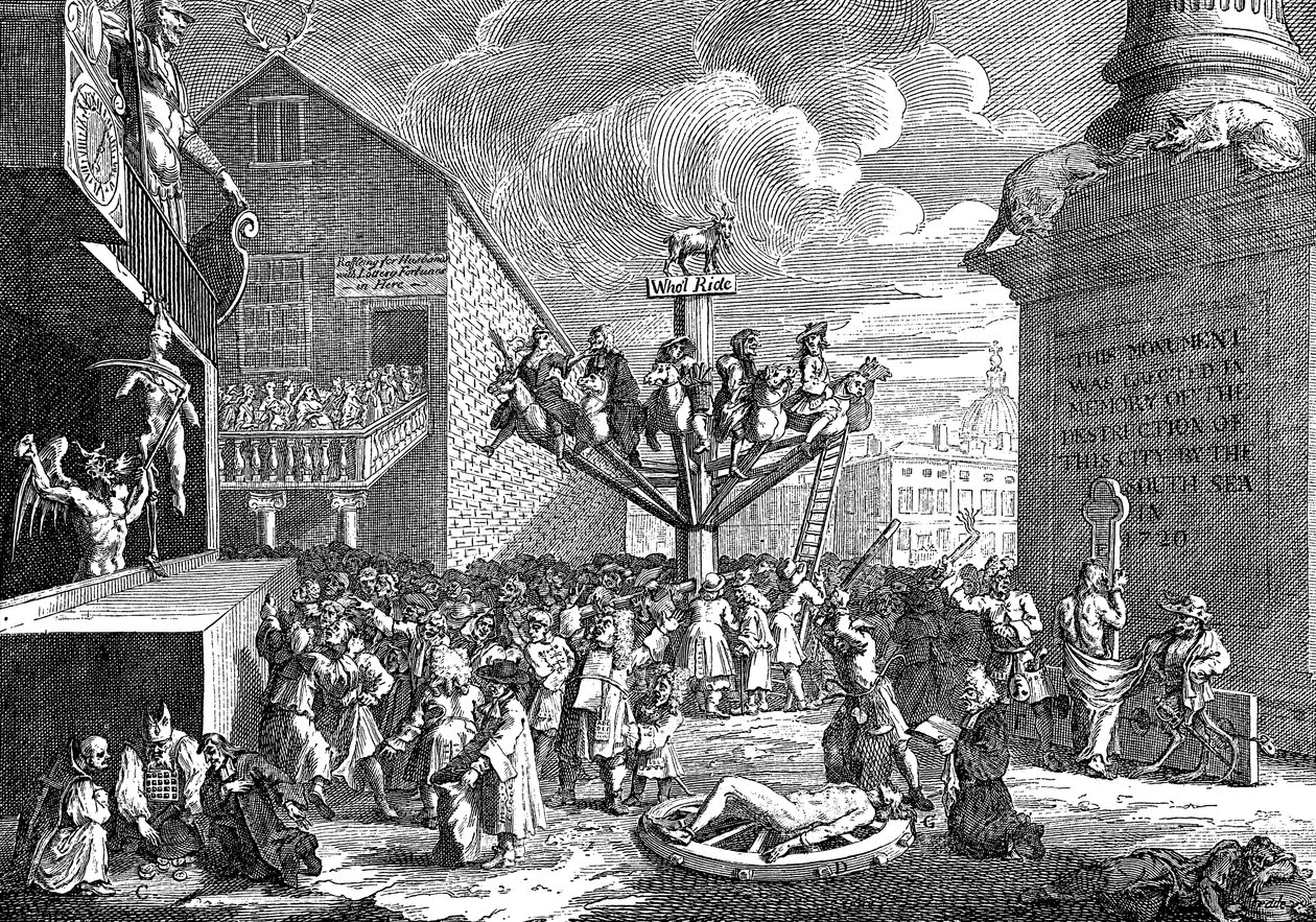 Een satire op de Zuidzee Compagnie, 1721 door William Hogarth