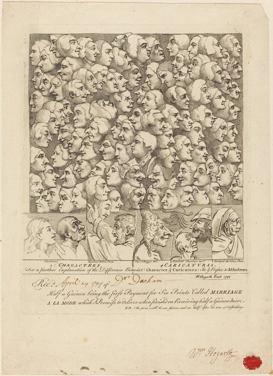 Personages en Karikaturen door William Hogarth