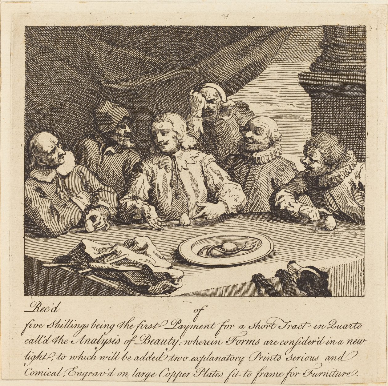 Columbus breekt het ei door William Hogarth