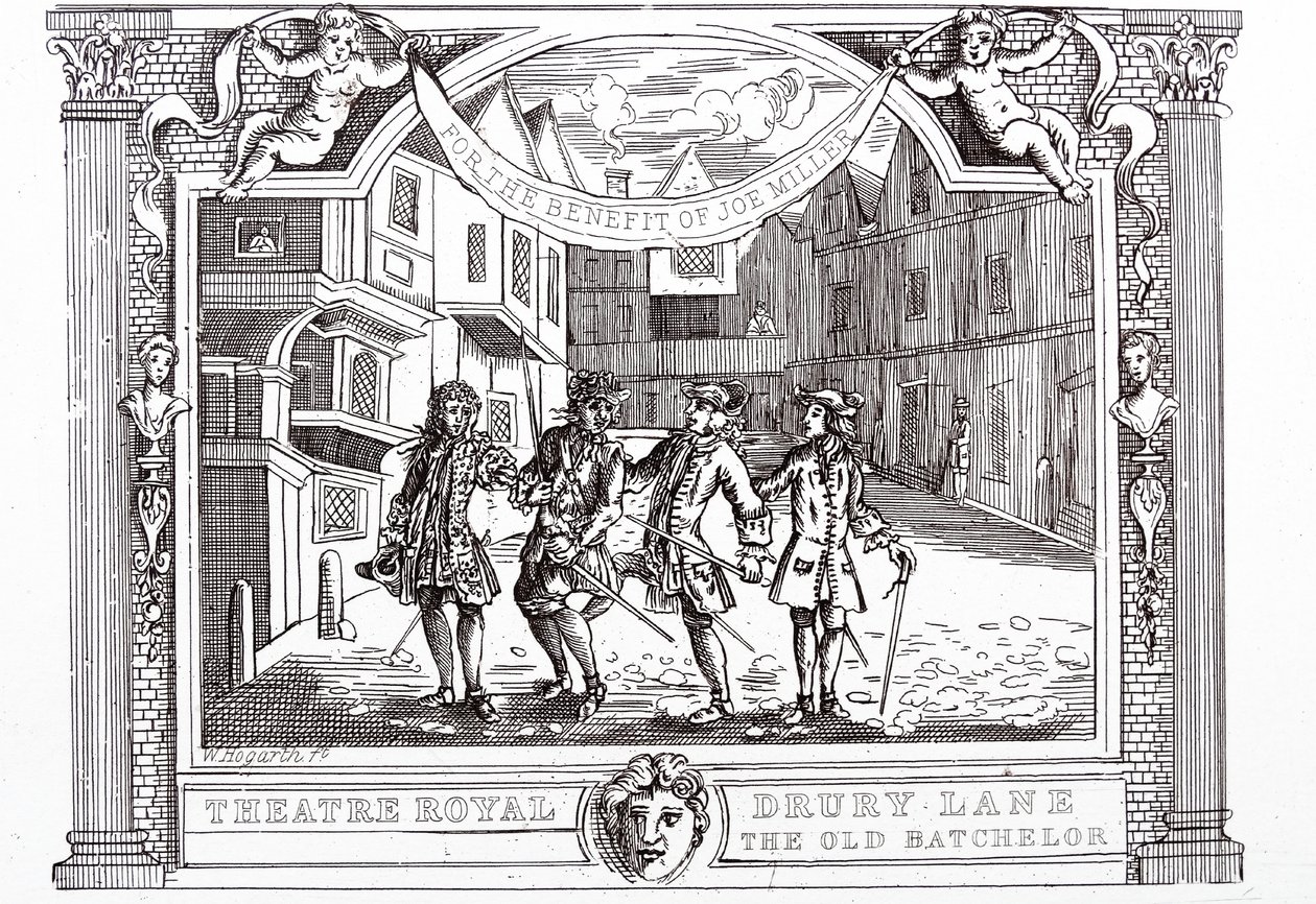 Komedie met de nep dokter ten behoeve van de auteur van de klucht door William Hogarth