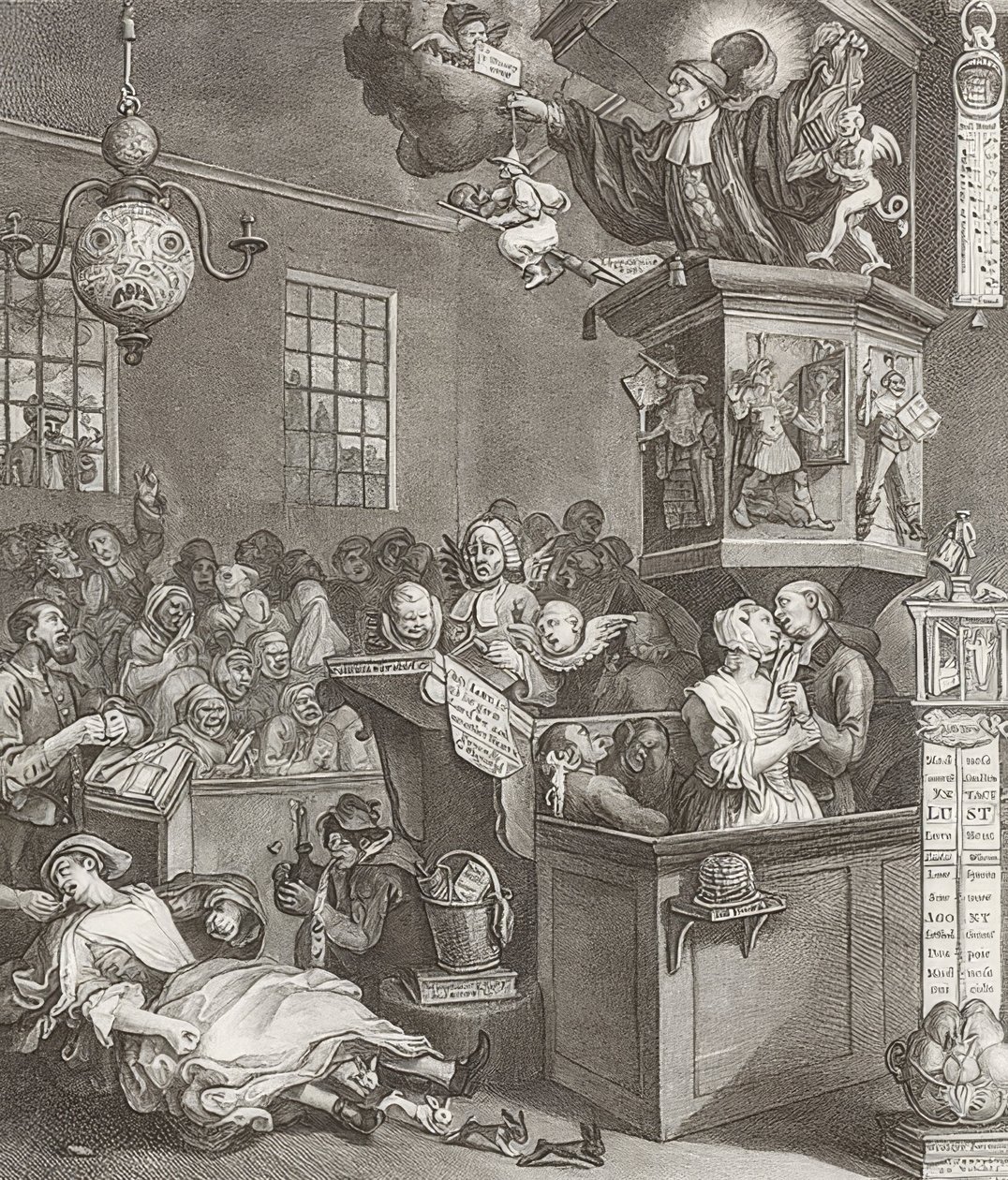 Goedgelovigheid, bijgeloof en fanatisme door William Hogarth