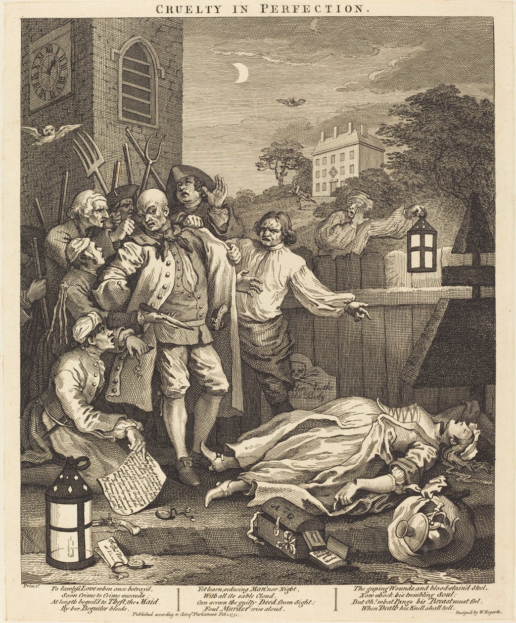 Wreedheid in perfectie door William Hogarth