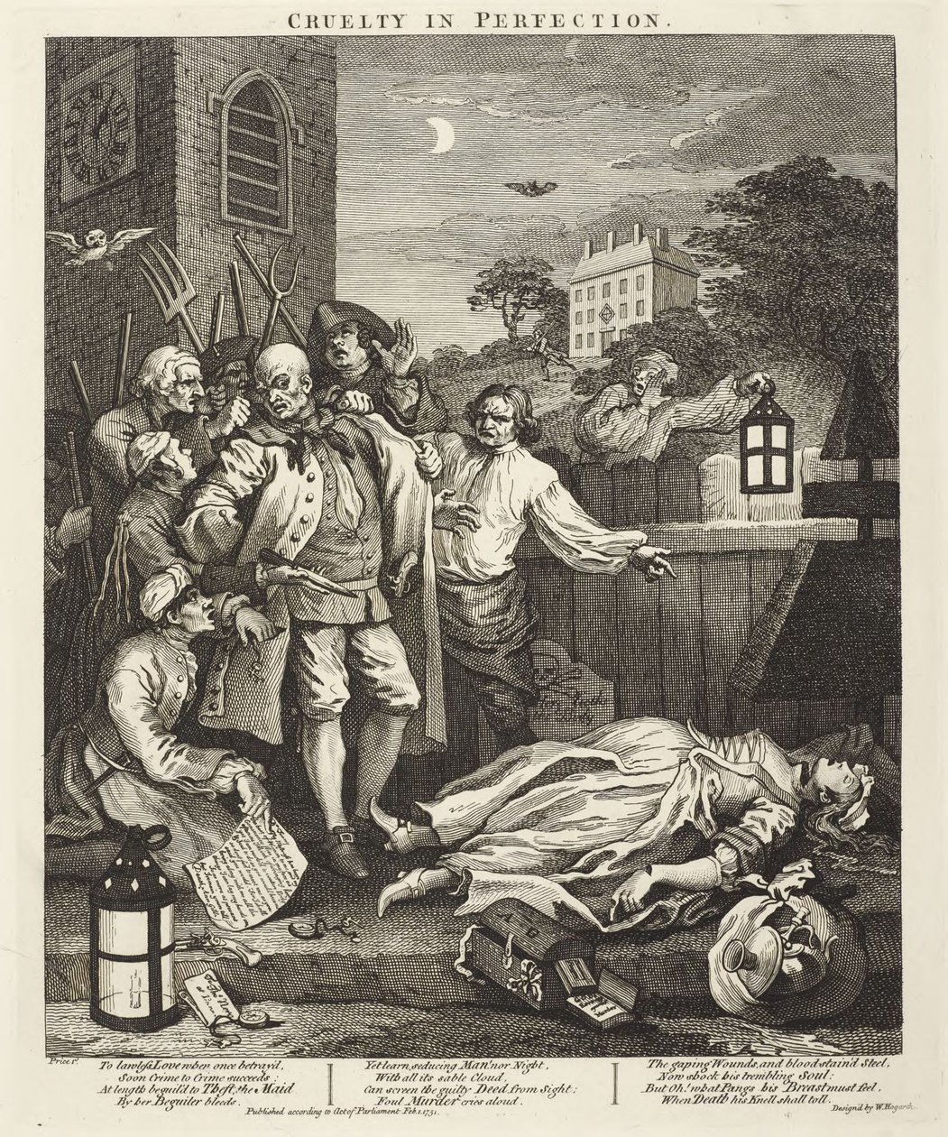 Wreedheid in perfectie door William Hogarth
